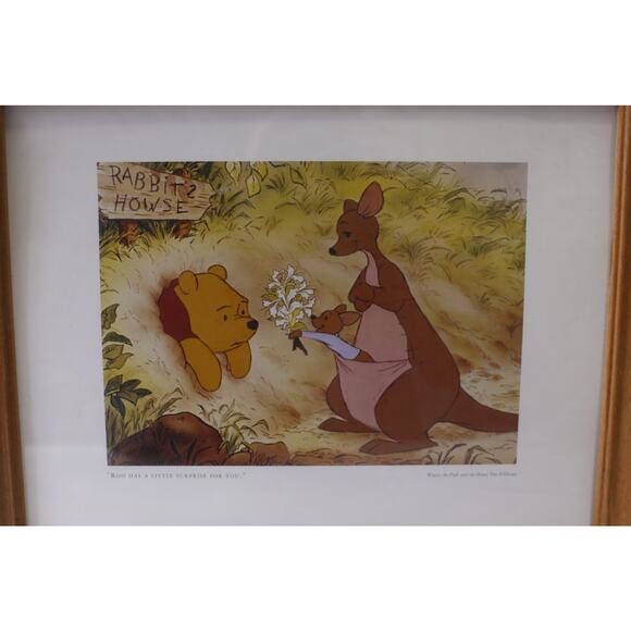 Roo Has A Little Surprise For You, Print, Framed, Glass Cover, Pooh Stuck at - Picture 2 of 4